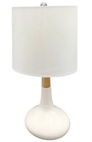 Lamp White/Wood Base