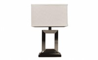 2 Lamps Rectangular Brushed Nickel Bases