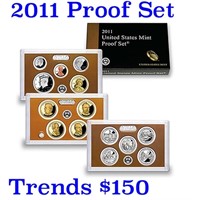 2011 Mint Proof Set In Original Case! 14 Coins Ins