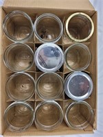 Full set of 12 wide mouth canning jars