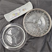 Misc glassware including large glass ashtray