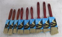9pc New 1", 1-1/2", 2" Paint Brushes