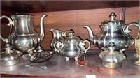 Metal/porcelain - variety of pieces - serving