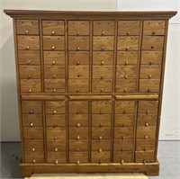 Apothecary Style Oak Cabinet 60 Drawers