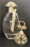 Glass Perfume Bottles, Tallest 8”