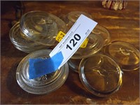 Lot of Glass Canning Jar Lids Clear