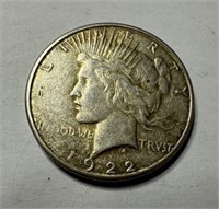 1922-S Peace Liberty Silver Dollar