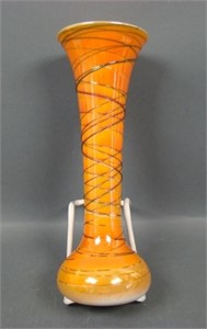 Imperial Free Hand Threaded Art Glass Vase