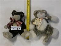 Pair of Boyds Jointed Plush Cats