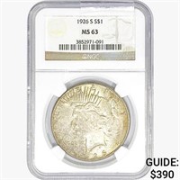1926-S Silver Peace Dollar NGC MS63