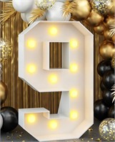 4’ marquee light up number 9 diy decor