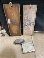 Slaw boards and Sad iron.
