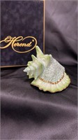 Herend, Large Conch Shell, Key Lime and gold, 5.25