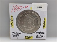 RARE 1890-CC 90% Silver Morgan $1