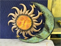 Metal Sun and Moon Art