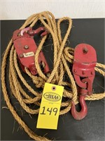 Vintage Sears Pulleys & Rope