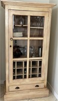 J - FARM STYLE HOME BAR CABINET (EXCLUDES CONTENTS