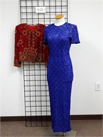 Women's Vintage Beaded Dress and Open Jacket