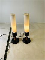 2pcs Mid Century Cored pillar candles light
