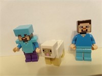 2 Lego Mini Mine Craft Figures with Lamb