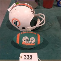 Hutch Dolphins Helmet & Football