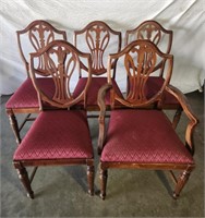 Vintage Hepplewhite Style Dining Chairs