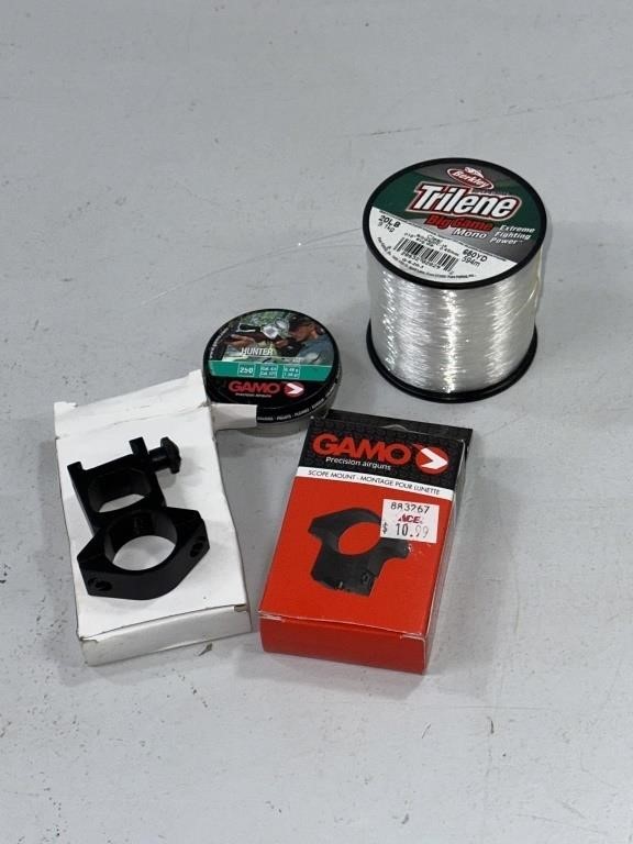 Fishing line, Scope Mounts, Gamo Pellets,