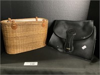 Dooney & Bourke Leather Handbag, Woven Tote.