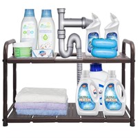 2-STORAGE MANIAC Under Sink 2 Tier Expandable