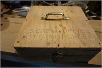 Homemade Box w/Screwdrivers & Bits