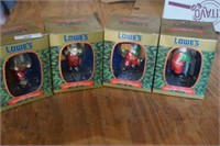Set of Four Lowe's Holiday Ornaments