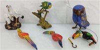 6 pc bird figurine lot