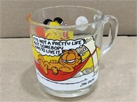1978 McDonalds Garfield Glass Mug