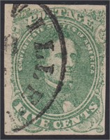 CSA Stamps #1 Used Stone 1 Position 24 CV $200