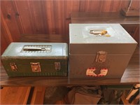 Vintage Metal Tackle Box & Storage Box