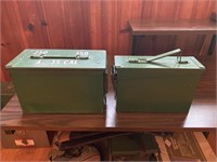 Vintage Metal Ammunition Boxes