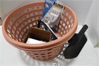 Heavy Plastic Laundry Basket & Other Items