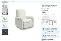 B3783  Graco Teddi Swivel Glider  Recliner Ivory