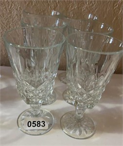 (6) Cut Glass Goblets