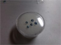 5-Montana Sapphires 3mm Blue