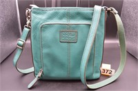 Teal Green Leather Authentic Fossil Leather Purse