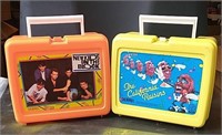 Two Plastic Lunch Boxes w/ Thermoses