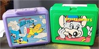 Two Plastic Lunch Boxes w/ Thermoses