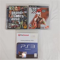PlayStation 3 games - Wrestling/GTA/Spiderman