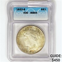 1922-S Silver Peace Dollar ICG MS64