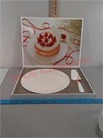 Mikasa bone china cake plate set