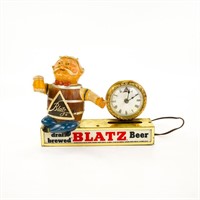 Vintage Blatz Beer Advertising Clock
