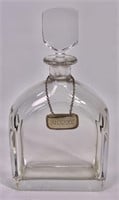 Wine decanter, Sterling "Sherry" label, 9.75 tall,