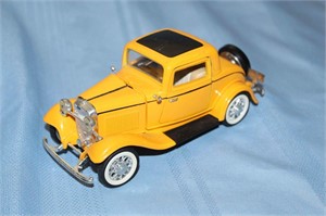 1932 Yellow Ford 3-Window Coupe Die Cast