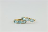 Blue Topaz & 14K Gold Earrings